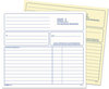 A Picture of product TOP-4133 TOPS™ Bill for Services Rendered Book,  8 1/2 x 7-3/4, Two-Part Carbonless, 50 Sets/Book