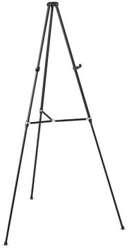Quartet® Lightweight Telescoping Aluminum Tripod Easel,  Adjusts 38" to 66" High, Aluminum, Black