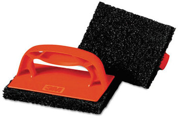 Scotch-Brite™ PROFESSIONAL Scotchbrick™ Griddle Scrubber 9537 4 x 6 3, Red/Black, 12/Carton