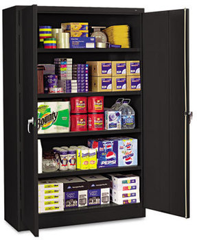 Tennsco Assembled Jumbo Steel Storage Cabinet,  48w x 18d x 78h, Black
