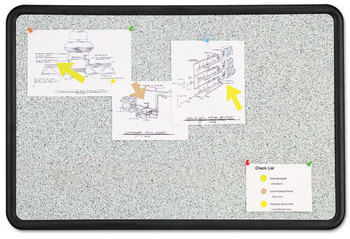 Quartet® Contour® Granite Board,  48 x 36, Black Frame