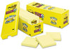 A Picture of product MMM-65512SSCY Post-it® Notes Super Sticky Pads in Canary Yellow 3" x 5", 90 Sheets/Pad, 12 Pads/Pack