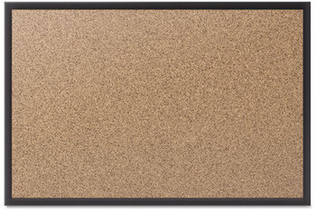 Quartet® Cork Bulletin Board with Black Aluminum Frame,  36x24, Black Aluminum Frame