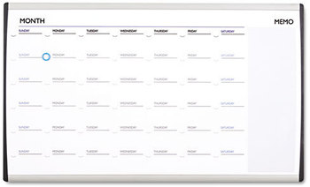 Quartet® ARC™ Frame Cubicle Board,  18 x 30, White Surface, Silver Aluminum Frame