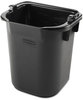 A Picture of product RCP-1857378 Rubbermaid® Commercial Executive Heavy Duty Pail,  Black, Plastic, 5 Quarts, 9.3 w x 7.5 d x 8.5 h