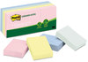 A Picture of product MMM-653RPA Post-it® Greener Notes Original Recycled Note Pads 1.38" x 1.88", Sweet Sprinkles Collection Colors, 100 Sheets/Pad, 12 Pads/Pack