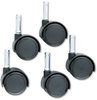 A Picture of product MAS-64526 Master Caster® Duet Dual Wheels,  Polyurethane, C Stem, 110 lbs./Caster, 5/Set