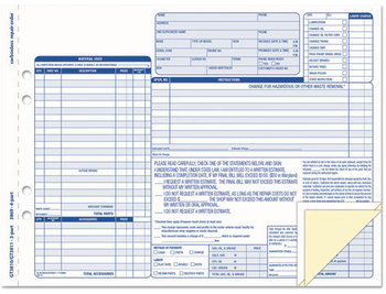 TOPS™ Auto Repair Four-Part Order Form,  8 1/2 x 11, Four-Part Carbonless, 50 Forms