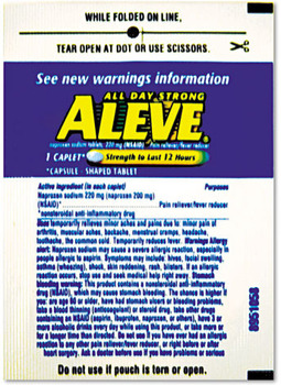 Aleve® Pain Reliever Tablets Refill Packs, Two-Pack, 30 Packs/Box