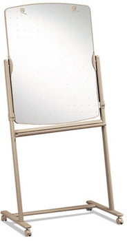 Quartet® Total Erase® Reversible Mobile Presentation Easel,  31 x 41, White Surface, Neutral Frame