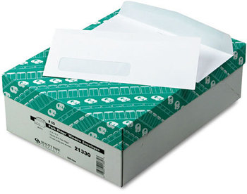 Quality Park™ Park Ridge™ Embossed Executive Envelope,  Contemporary #10, White, 500/Box
