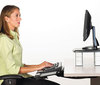 A Picture of product MMM-AKT180LE 3M Sit/Stand Easy-Adjust Keyboard Tray with Highly Adjustable Platform,  Highly Adjustable Platform,, Black