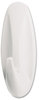 A Picture of product MMM-170812VP Command™ Designer Hooks General Purpose Small/Medium, Plastic, White, 1lb and 3 lb Capacities, 4 Strips/Pack