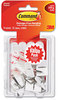 A Picture of product MMM-17067VP Command™ General Purpose Hooks Wire Multi-Pack, Small, Metal, White, 0.5 lb Capacity, 9 and 12 Strips/Pack