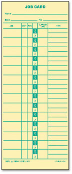 TOPS™ Manila Job Cards,  1 Side, 3 1/2 x 9, 500/Box