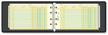 National® Four-Ring Ledger Binder Kit,  100 Ledger Sheets, 8 1/2 x 5
