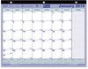 A Picture of product RED-C181721 Brownline® Monthly Desk Pad Calendar 3-Hole Punched, 11 x 8.5, White/Blue/Green Sheets, Black Binding, 12-Month (Jan to Dec): 2026