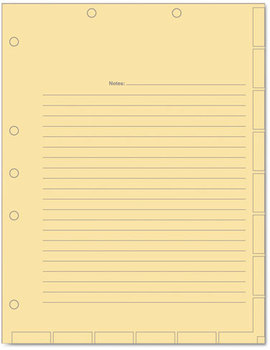 Tabbies® Medical Chart Index Divider Sheets,  8-1/2 x 11, Manila, 400/Box
