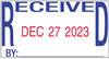 A Picture of product USS-E4752 Trodat® Economy Date Stamp,  Dater, Self-Inking, 1 5/8 x 1, Blue/Red