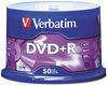 A Picture of product VER-95037 Verbatim® DVD+R Recordable Disc,  4.7GB, 16x, Spindle, Matte Silver, 50/Pack