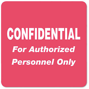 Tabbies® HIPAA Labels,  2 x 2, Red, 500/Roll