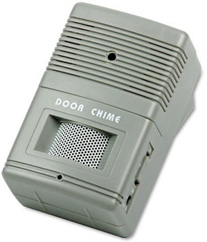 Tatco Visitor Arrival/Departure Chime, Battery Operated, 2-3/4w x 2d x 4-1/4h, Gray