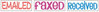 A Picture of product USS-8800 Stack Stamp® Interlocking Stamp,  EMAILED, FAXED, RECEIVED, 1 13/16 x 5/8, Assorted Fluorescent Ink