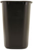 A Picture of product RCP-295600BK Rubbermaid® Commercial Deskside Plastic Wastebasket,  Rectangular, 7 gal, Black