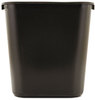 A Picture of product RCP-295600BK Rubbermaid® Commercial Deskside Plastic Wastebasket,  Rectangular, 7 gal, Black