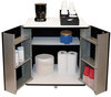 A Picture of product VRT-35157 Vertiflex™ Refreshment Stand,  Two-Shelf, 29 1/2w x 21d x 33h, Black/White
