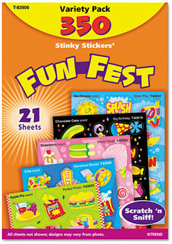 TREND® Stinky Stickers® Variety Pack, Mixed Shapes, 350/Pack