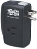A Picture of product TRP-TRAVLER100BT Tripp Lite Protect It!™ Two-Outlet Portable Surge Suppressor,  1050 Joules, Black