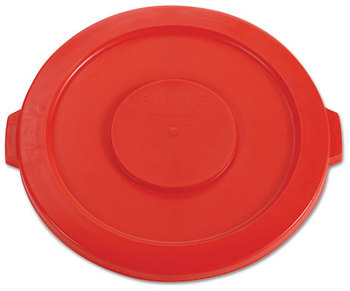 Rubbermaid® Commercial Round Brute® Lid for 32-Gallon Round Brute Containers. Red.