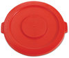 A Picture of product RCP-2631RED Rubbermaid® Commercial Round Brute® Lid for 32-Gallon Round Brute Containers. Red.