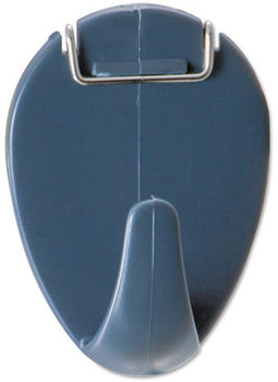 Universal® Deluxe Recycled Cubicle Hooks Clip with Hook, 40 Sheet Capacity, Charcoal, 5/Pack