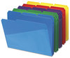 A Picture of product SMD-10540 Smead™ Poly Colored File Folders With Slash Pocket 1/3-Cut Tabs: Assorted, Letter Size, 0.75" Expansion, Colors, 30/Box