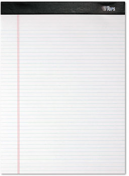 TOPS™ Double Docket™ Ruled Pads, 8 1/2 x 11 3/4, White, 100 Sheets, 4 Pads/Pack