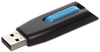 Verbatim® Store 'n' Go® V3 USB 3.0 Drive,  16GB, Black/Blue