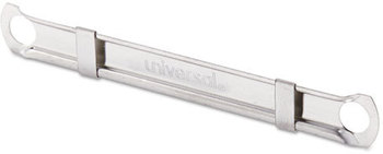 Universal® Two-Piece Paper Fasteners Two-Prong Fastener Compressors, 2.75" Center to Silver, 100/Box