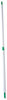 A Picture of product UNG-ED600 Unger® Opti-Loc Extension Pole, Three Sections. 20 ft./6 m. Green/Silver.