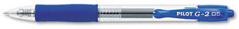 Pilot® G2 Premium Retractable Gel Ink Pen, Refillable, Blue Ink, .5mm, Dozen
