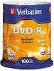 A Picture of product VER-95102 Verbatim® DVD-R Recordable Disc,  4.7GB, 16x, Spindle, Silver, 100/Pack