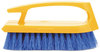 A Picture of product RCP-6482COB Rubbermaid® Commercial Iron-Shaped Handle Scrub Brush,  6" Brush, Yellow Plastic Handle/Blue Bristles