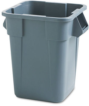 Rubbermaid® Commercial Square Brute® Container. 40 gal. 23.25 X 27.00 X 28.75 in. Gray.