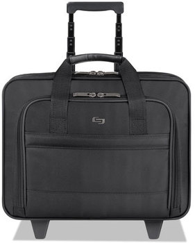 Solo Classic 15.6" Rolling Case,  15.6", 15 47/50" x 5 9/10" x 12", Black