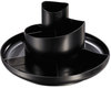 A Picture of product UNV-08151 Universal® Rotary Organizer Desk 11 Compartments, Plastic, 8.75" Diameter x 5.38"h, Black