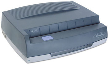 Swingline® 50-Sheet Electric Three-Hole Punch,  9/32" Holes, Gray