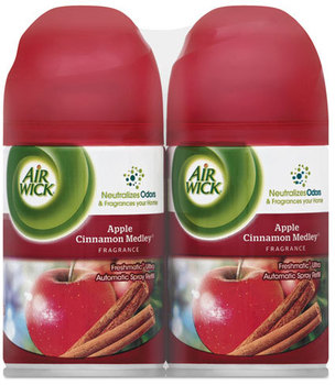 Air Wick® FreshMatic® Ultra Automatic Spray Refills,  Apple Cinnamon Medley,Aerosol,6.17oz,2/Pk, 3Pk/Ct