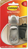 A Picture of product MMM-FC13BN Command™ Metal Hooks,  Large, Brushed Nickel Finish, 1 Hook & 2 Strips/Pack