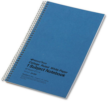National® Single-Subject Wirebound Notebooks,  College Rule, 6 x 9 1/2, White, 80 Sheets